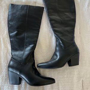 Black tall western style boot women’s size 11